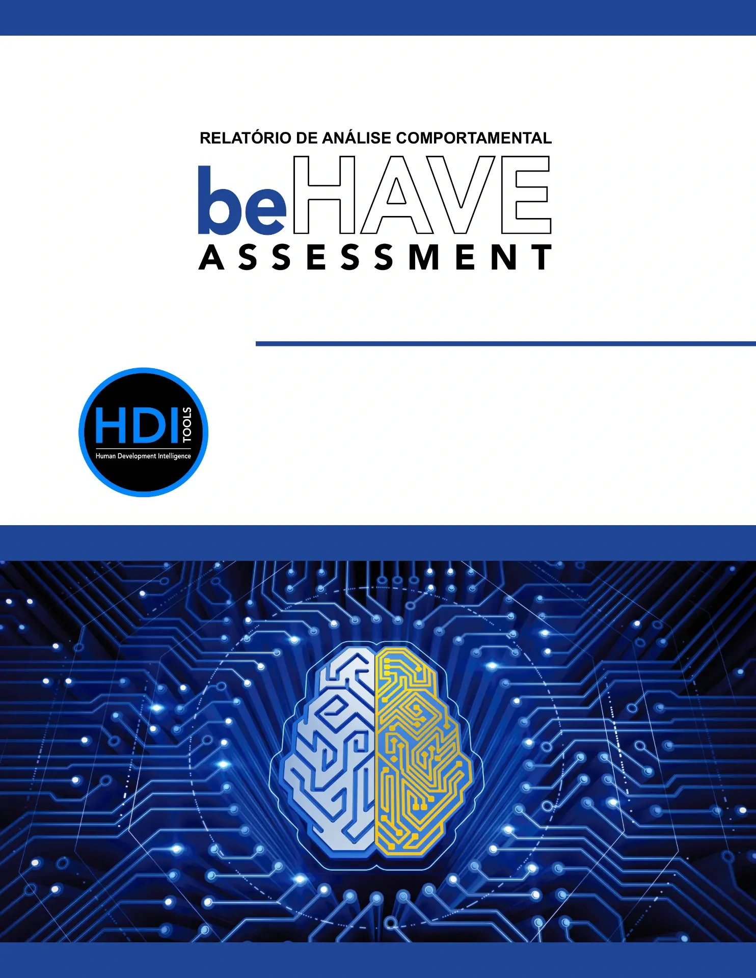 Capa oficial do relatório beHAVE Assessment